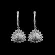 Sunflower Dangling Diamond Earrings 18k Online Hot Sale