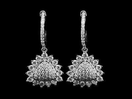 Sunflower Dangling Diamond Earrings 18k Online Hot Sale