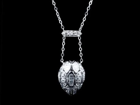 PREORDER | Serpent Deco Diamond Necklace 18kt For Sale