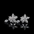 Star Falling Stud Diamond Earrings 18kt Fashion