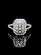 Rectangular Halo Diamond Ring 14kt For Cheap