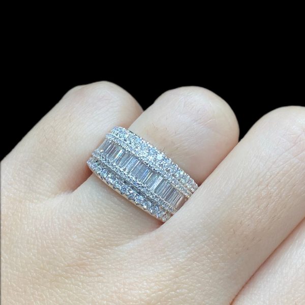 PREORDER | Unisex Millionaire’s Baguette Diamond Ring 14kt Online now