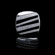 PREORDER | Square Stripe Deco Diamond Ring 14kt For Sale