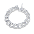 Studded Chain Diamond Bracelet 14kt Cheap