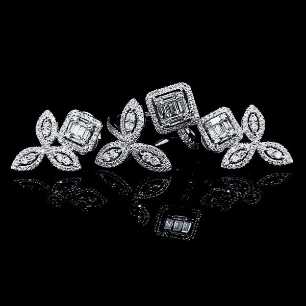 PREORDER | Square Marquise Deco Diamond Jewelry Set 14kt Online Hot Sale