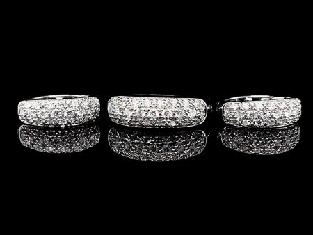 PREORDER | Studded Half Eternity Hoop Diamond Jewelry Set 14kt Online Sale