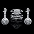 PREORDER | Round Stacked Paved Diamond Jewelry Set 14kt Cheap