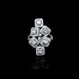 Square Cluster Shape Statement Diamond Ring 14kt Hot on Sale