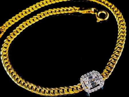 LVNA Signatures™️ Unisex Diamond Center Bar Bracelet 18kt Supply