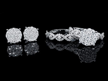 PREORDER | Round Infinity Twin Pair Diamond Jewelry Set 14kt Online Sale