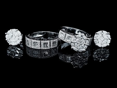 PREORDER | Round Invisible Setting Diamond Jewelry Set 14kt For Cheap