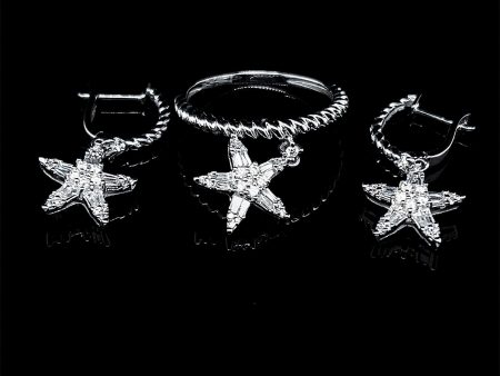 PREORDER | Star Paved Deco Shape Diamond Jewelry Set 14kt Online now